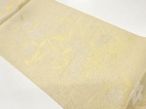 紗 桔梗模様織出し袋帯